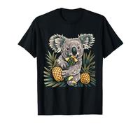 Disegno dell'amante dell'ananas della stampa animale dell'orso koala dell'ananas Maglietta