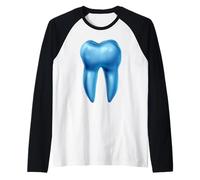 Disegno Dentale del Dentista del Dente molare Blu Maglia con Maniche Raglan