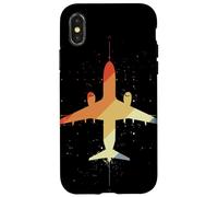 Disegno di aeroplano Lezioni di volo in stile vintage Custodia per iPhone X/XS
