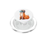 Disegno di cartoni animati Fox Virtual Reality Gamer PopSockets PopGrip per MagSafe