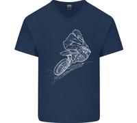 Disegno Di Motocross Rider Dirt Bike MotoX T-Shirt In Cotone Da Uomo