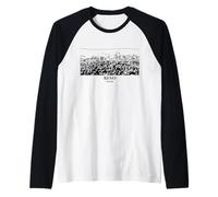 Disegno di Paesaggio Urbano di Reno Nevada Maglia con Maniche Raglan
