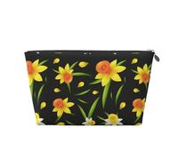 Disegno Di Sfondo Senza Soluzione Di Continuità Con I Fiori Di Narciso, Borsa da toilette Borsa per trucco Borsa per cosmetici Borsa da toilette da viaggio portatile