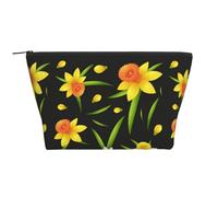 Disegno Di Sfondo Senza Soluzione Di Continuità Con I Fiori Di Narciso, Borsa da toilette Borsa per trucco Borsa per cosmetici Borsa da toilette da viaggio portatile