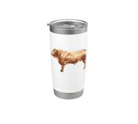 Disegno di un bovino Charolais Bicchiere termico in acciaio inox doppia parete