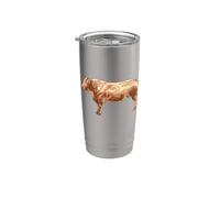 Disegno di un bovino Charolais Bicchiere termico in acciaio inox doppia parete