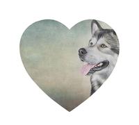 Disegno di un cane Alaskan Malamute, magneti da frigorifero in acrilico, adesivi, magneti da lavagna bianca per la decorazione di mobili e cucine.,A forma di cuore