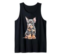 Disegno di Un Cucciolo di Doberman, Arte, Amante dei Cani Canotta