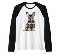 Disegno di Un Cucciolo di Rottweiler, Arte, Amante dei Cani Maglia con Maniche Raglan