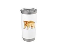 Disegno di un orso Kermode Bicchiere termico in acciaio inox doppia parete