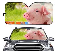Disegno di Un Simpatico Animaletto Maialino Sorridente Copri Parabrezza per Car Portabile Parasole Auto Parabrezza Pieghevole Parasole per Auto Universale per Estate Camion SUV M