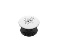 Disegno disegnato a mano dell'insetto di Doodle di schizzo della farfalla sveglia PopSockets PopGrip Adesivo