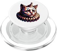 Disegno estetico grafico gatto pagliaccio triste PopSockets PopGrip per MagSafe