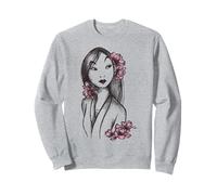 Disegno floreale artistico Disney Mulan Felpa