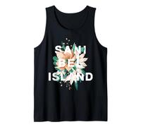 Disegno Floreale dell'isola di Sanibel, Florida, Sanibel Island Beach FL Canotta