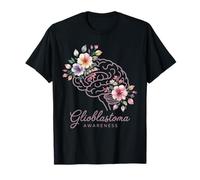 Disegno Floreale di Sostegno del Cervello della consapevolezza del Glioblastoma Maglietta
