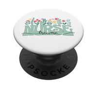 Disegno floreale per infermieristica traumatica: caos con un sorriso PopSockets PopGrip Adesivo