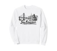 Disegno funivia Skyline Città San Francisco Felpa