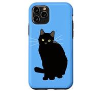 Disegno gatto nero, gattino nero carino. mamma felina, amante dei gatti Custodia per iPhone 11 Pro