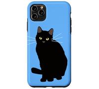 Disegno gatto nero, gattino nero carino. mamma felina, amante dei gatti Custodia per iPhone 11 Pro Max