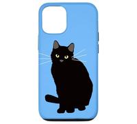 Disegno gatto nero, gattino nero carino. mamma felina, amante dei gatti Custodia per iPhone 12/12 Pro