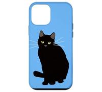 Disegno gatto nero, gattino nero carino. mamma felina, amante dei gatti Custodia per iPhone 12 mini