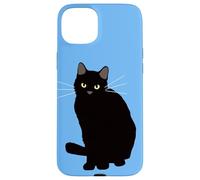 Disegno gatto nero, gattino nero carino. mamma felina, amante dei gatti Custodia per iPhone 15 Plus