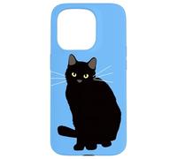 Disegno gatto nero, gattino nero carino. mamma felina, amante dei gatti Custodia per iPhone 15 Pro