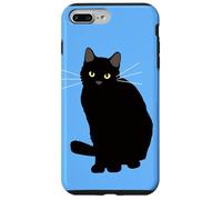 Disegno gatto nero, gattino nero carino. mamma felina, amante dei gatti Custodia per iPhone 7 Plus/8 Plus