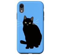 Disegno gatto nero, gattino nero carino. mamma felina, amante dei gatti Custodia per iPhone XR