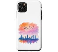 Disegno grafico acquerello orizzonte di Madrid Custodia per iPhone 11 Pro Max