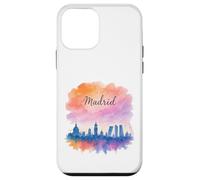 Disegno grafico acquerello orizzonte di Madrid Custodia per iPhone 12 mini