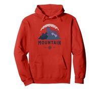 Disegno Grafico della Bussola Avventura dello Spirito di Felpa con Cappuccio, Unisex per Adulti, Rosso, L