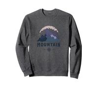Disegno Grafico della Bussola Avventura dello Spirito di Felpa, Unisex per Adulti, Grigio Scuro, L