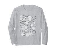 Disegno grafico della scienza della matematica del modello connesso esagonale Maglia a Manica