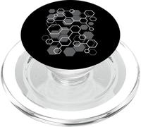 Disegno grafico della scienza della matematica del modello connesso esagonale PopSockets PopGrip per MagSafe