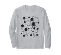 Disegno grafico della scienza nerd della matematica del modello esagonale Maglia a Manica