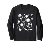 Disegno grafico della scienza nerd della matematica del modello esagonale Maglia a Manica