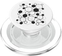 Disegno grafico della scienza nerd della matematica del modello esagonale PopSockets PopGrip per MagSafe