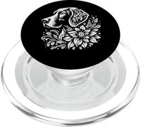 Disegno grafico floreale del fiore del cane da punta tedesco PopSockets PopGrip per MagSafe