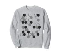 Disegno grafico geometrico matematica scienza modello esagonale Felpa
