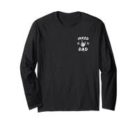 Disegno inchiostrato «Dad Skeleton Hand Rock on Bats» Maglia a Manica