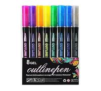 Disegno Marcatori Di Contorno Doodle - Penna Per Lettere Scintillanti, Contorno Penna A Inchiostro | Marker Fai -da -te Creativo Per La Creazione Di Biglietti Per Le Vacanze Di Natale, Design Degli Al