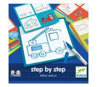 Djeco Eduludo Step by Step Arthur and Co - Impara a disegnare passo multicolore