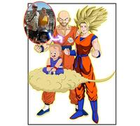 Disegno Personalizzato stile Dragon Ball Z del Corpo Intero. Regalo originale e divertente. Ritratto fatto a mano. Riceverlo come dipinto, tela, poster o digitale.