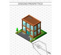 Disegno prospettico: Quaderno con griglia isometrica formato A4 | 100 pagine per progetti di architettura e disegno