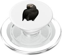 Disegno realistico di arte del ritratto dell'animale domestico dell'uccello grigio africano PopSockets PopGrip per MagSafe