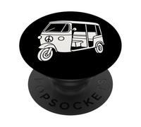 Disegno Retrò Del Cartone Animato Peace Tuk Tuk Per I PopSockets PopGrip Adesivo