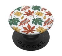 Disegno senza cuciture del modello delle foglie di autunno, botanico colorato PopSockets PopGrip Adesivo