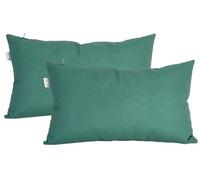 DiseLio | Confezione da 2 federe per cuscino, colore verde menta 30 x 50 cm, tela cotone e poliestere, prodotte in Spagna. Decorazione tessile sostenibile per divano, letto e altre stanze della casa